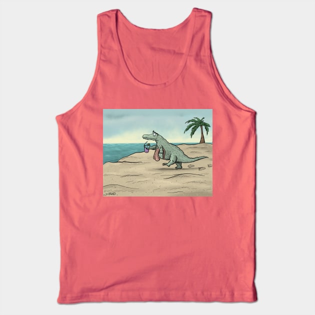 Gator at the Beach Tank Top by cartoonistnate